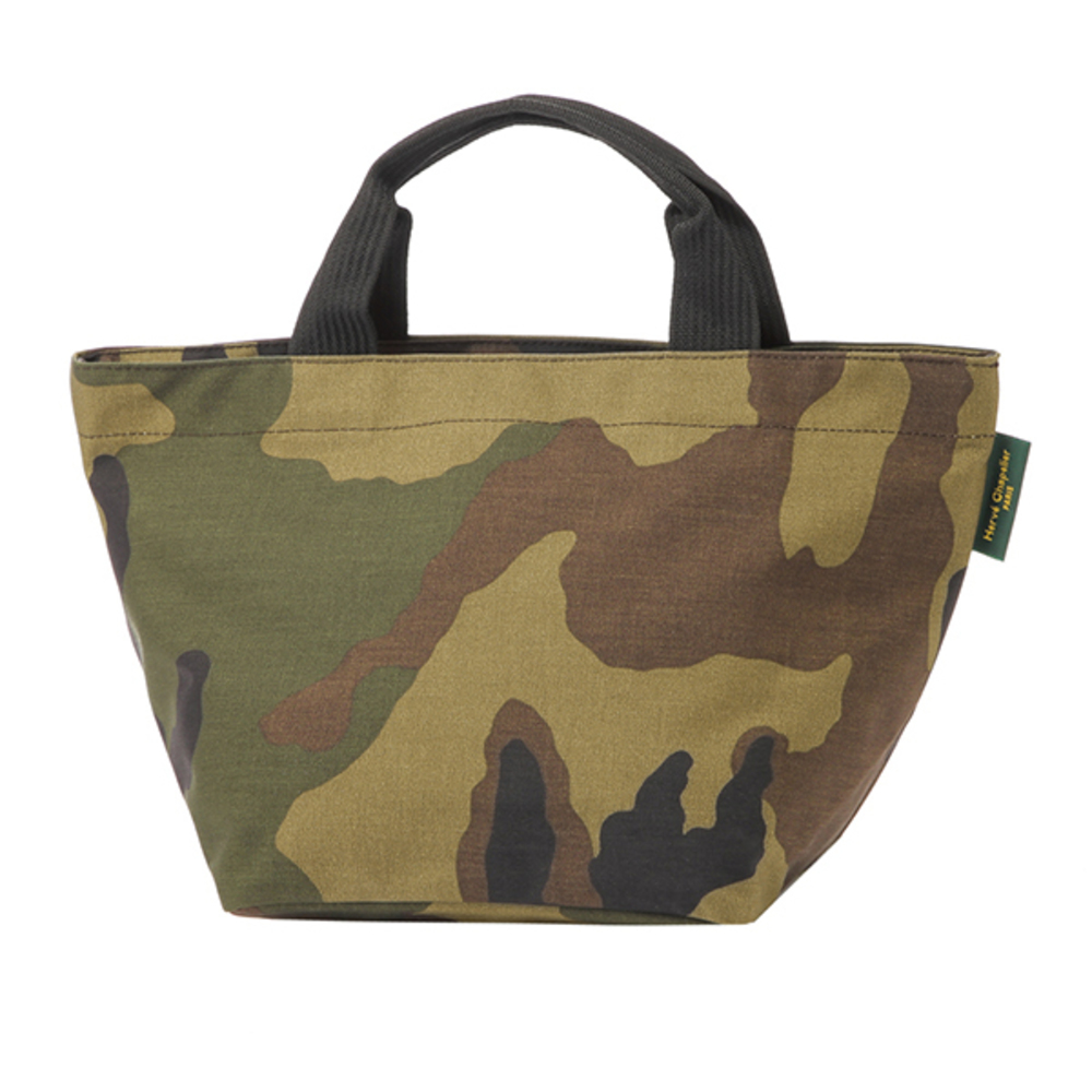 Herve Chapelier Basic Nylon Tote Bag Khaki